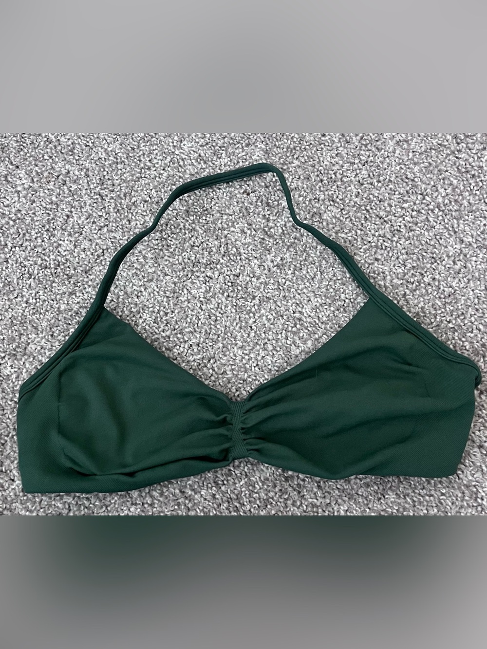 Aurola Dark Green Halter Sports Bra Size Small